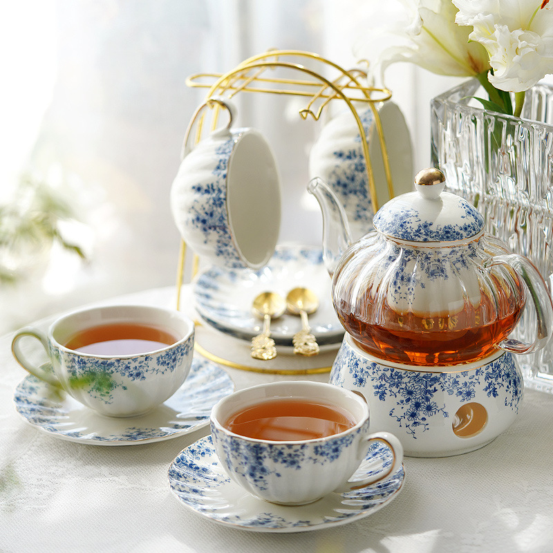 イングリッシュスタイルのアフタヌーンティーセット、フラワーテ - Korean Tea Set のレビューと価格