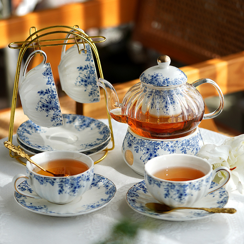 イングリッシュスタイルのアフタヌーンティーセット、フラワーテ - Korean Tea Set のレビューと価格
