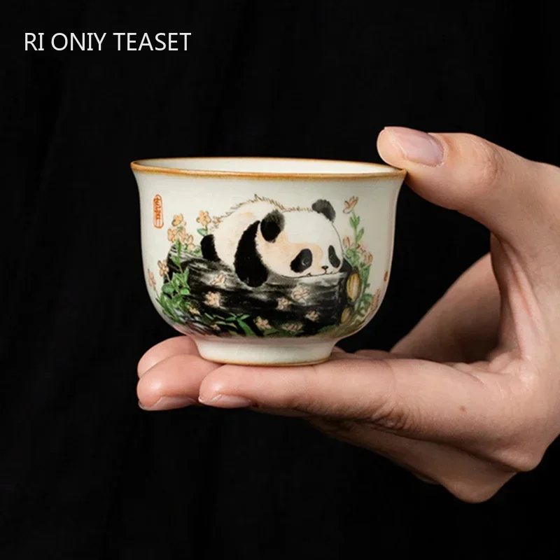 1 Pc 中国の伝統 Ru 窯セラミックティーカップ手描きの - Korean Tea Set のレビューと価格