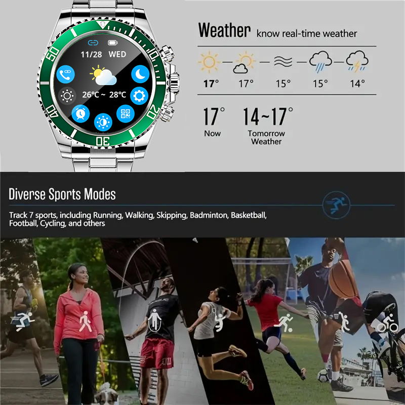 Aiweile AW12 新スタイルの高級スマートウォッチダ - Korean Luxury Lifestyle のレビューと価格