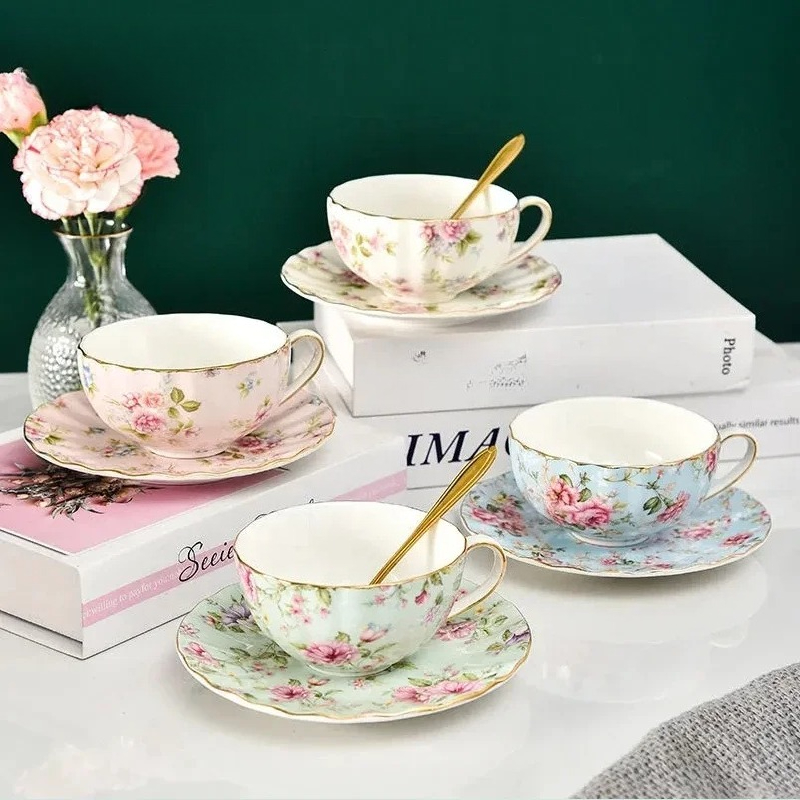 3個セット/パストラルスタイル花柄ティーセット セラミックコ - Korean Tea Set のレビューと価格